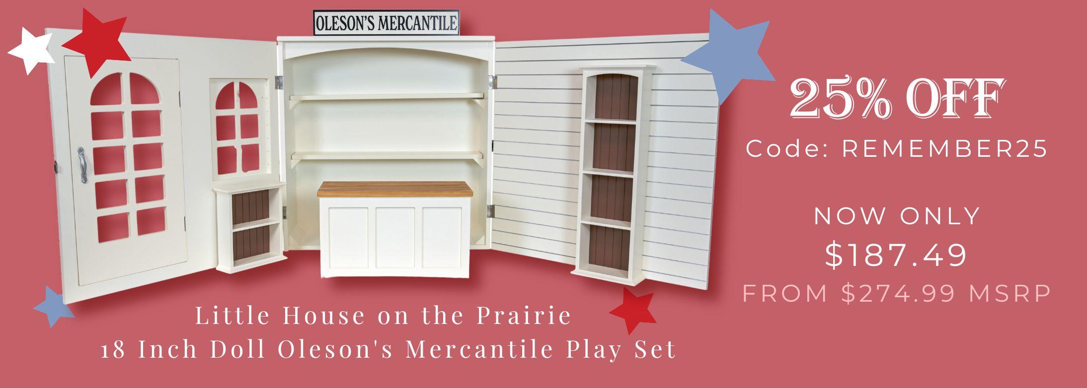 Little House on the Prairie 18 inch doll Oleson&#039;s Mercantile Play Set25% OFF Code: REMEMBER25 now only $187349 from $274.99 MSRP