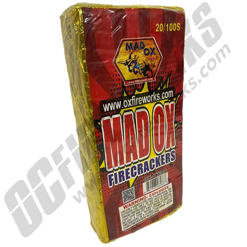Cheap Fireworks Online | Mad Ox Firecrackers 100s Brick | OCFireworks