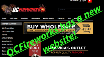 OCFireworks.com Launches a new website platform!