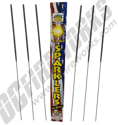 #14 Golden Electric Sparklers 6pk