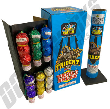 Buy Fireworks Online | Trident Triple Break Artillery Shells 6pk
