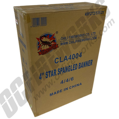 Wholesale Fireworks Star Spangled Banner 4" Canister Shells Case 4/24