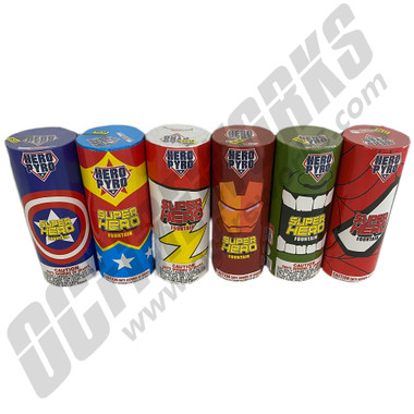 Super Heroes Fountain Assortment 6pk