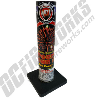 Air Bomb Single Shot Tube Red Peony