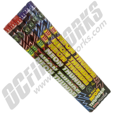 10 Ball Neon Thunder Roman Candle 6pk