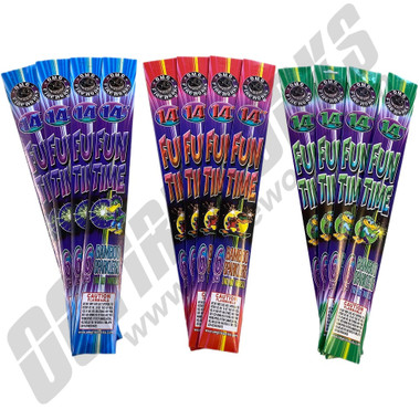 No.14 OMG Fun Time Firequacker Bamboo Color Sparklers 72ct