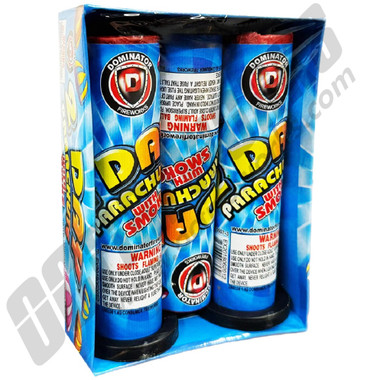 Double Day Parachute With Smoke 3pk