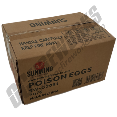 Wholesale Fireworks Poison Eggs Assorted Colors Case 70/6