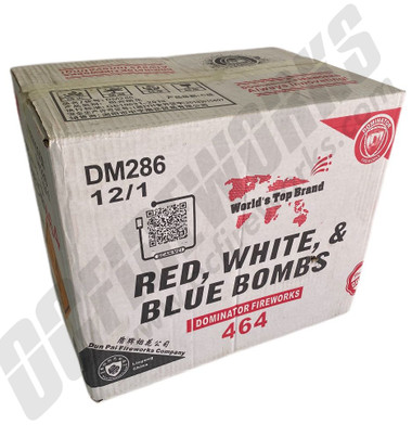 Wholesale Fireworks Red, White and Blue Bombs 12/1 Case