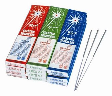 #8 Electric Bamboo Stick Sparklers 72ct Box