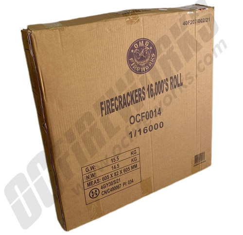 Wholesale Fireworks OMG Crackers 16000 Wheel Case 3/16000