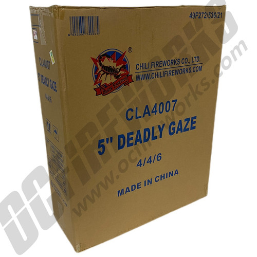 Wholesale Fireworks Deadly Gaze 5" Canister Shells Case 4/24 Wholesale Fireworks Deadly Gaze 5" Canister Shells Case 4/24