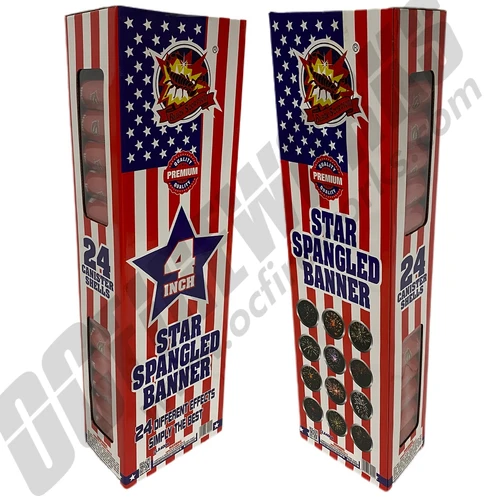 Star Spangled Banner 4" Canister Shells 24pk