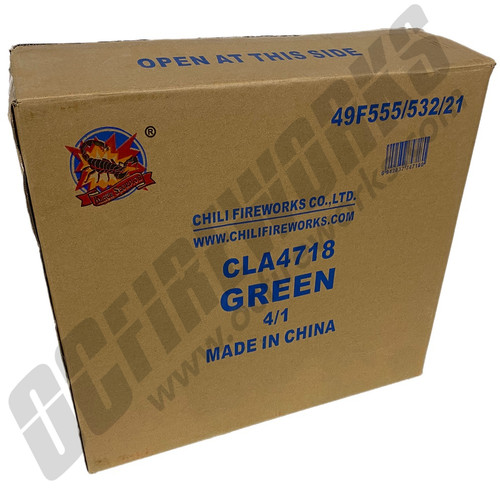 Wholesale Fireworks Green 25s Case 4/1