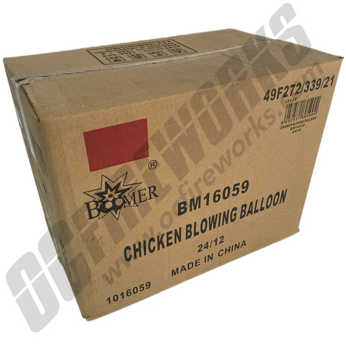 Wholesale Fireworks Chicken Blowing Balloon Case 24/12 Wholesale Fireworks Chicken Blowing Balloon Case 24/12