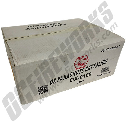 Wholesale Fireworks OX Parachute Battalion Case 12/1 Wholesale Fireworks OX Parachute Battalion Case 12/1
