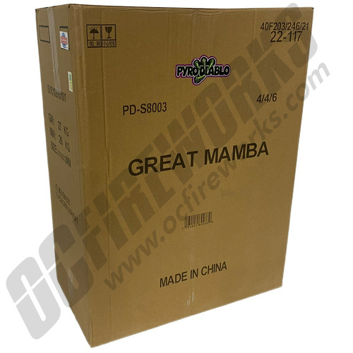 Wholesale Fireworks Great Mamba Canister Shell Kit Case 4/24 Wholesale Fireworks Great Mamba Canister Shell Kit Case 4/24