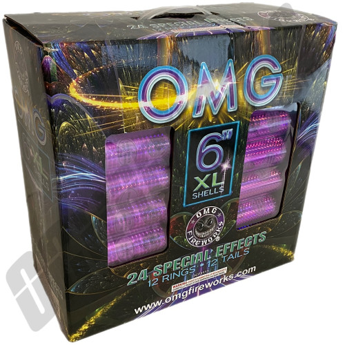 OMG 6 Inch XL Special Effects Canister Shells 24ct by OMG Fireworks OMG 6 Inch XL Special Effects Canister Shells 24ct by OMG Fireworks