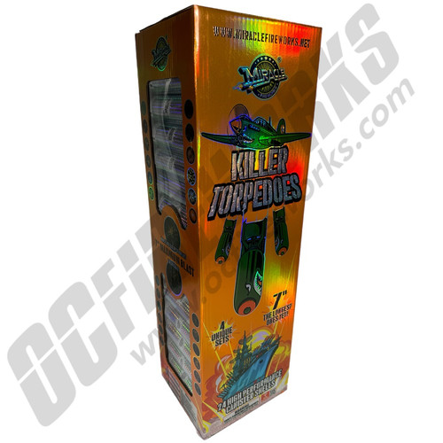 Killer Torpedoes 7" 24ct Canister Shell Kit Killer Torpedoes 7" 24ct Canister Shell Kit