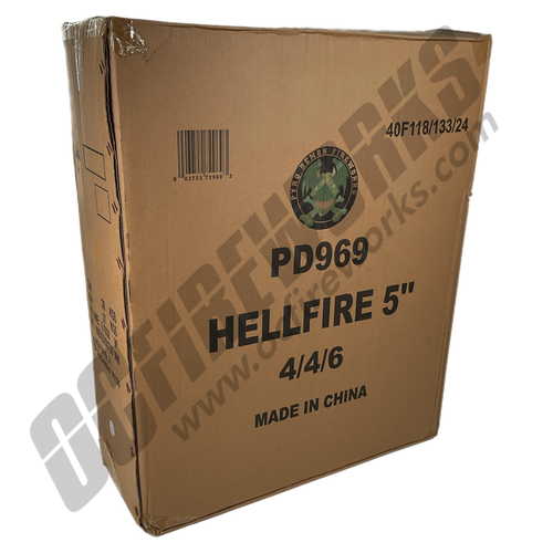 Wholesale Fireworks 5 Inch Hellfire Canister Shell Kit 24ct Case 4/24