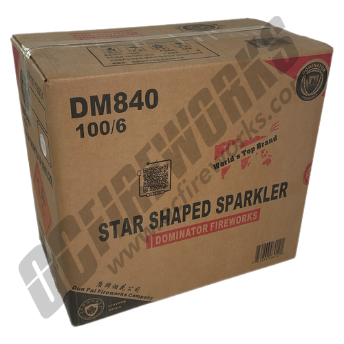 Wholesale Fireworks Star Shaped Sparkler Case 100/6