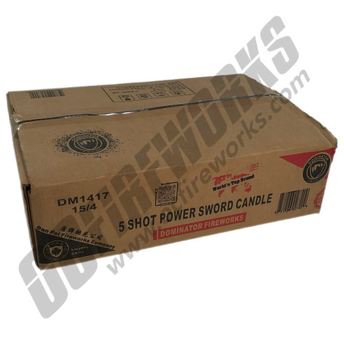 Wholesale Fireworks 5 Shot Power Sword Candle Case 15/4