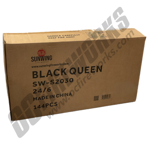 Wholesale Fireworks Black Queen Canister Shells Case 24/6
