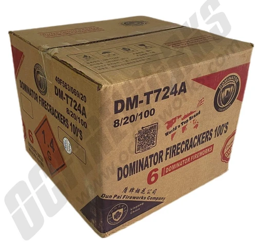 Wholesale Fireworks Dominator Firecrackers 100s Case 8/20/100