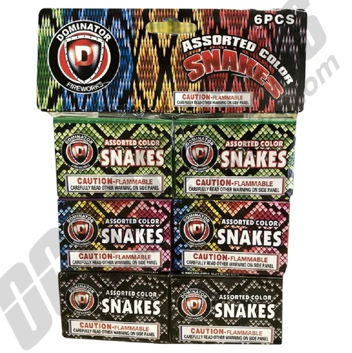 Assorted Color Snakes Poly Bag 6pk
