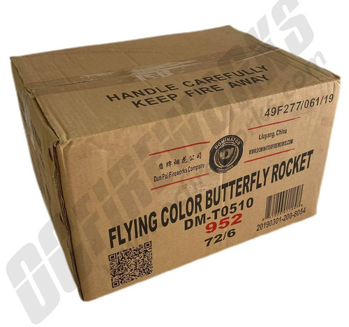 Wholesale Fireworks Flying Color Butterfly Rockets 6/Pk Case 72/6 Wholesale Fireworks Flying Color Butterfly Rockets 6/Pk Case 72/6