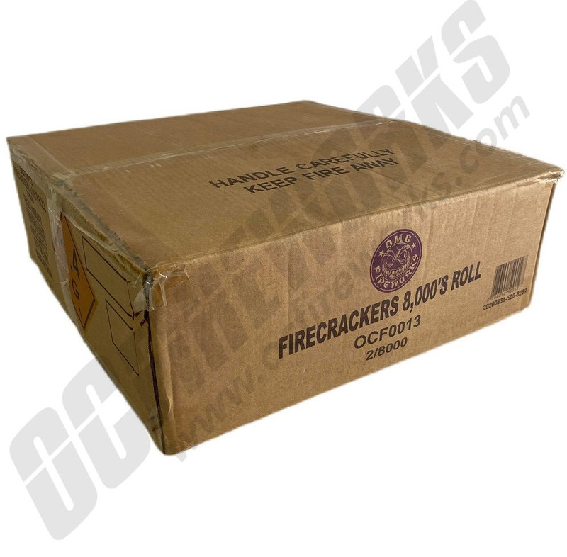 Wholesale Fireworks OMG Crackers 8000 Roll Case 2/8000