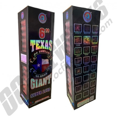 Wholesale Fireworks Texas Giant 6" Canister Shells 3/24 Case