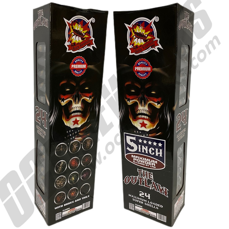 Cheap Fireworks Online | The Outlaw 5 Inch Canister Shells 24pk