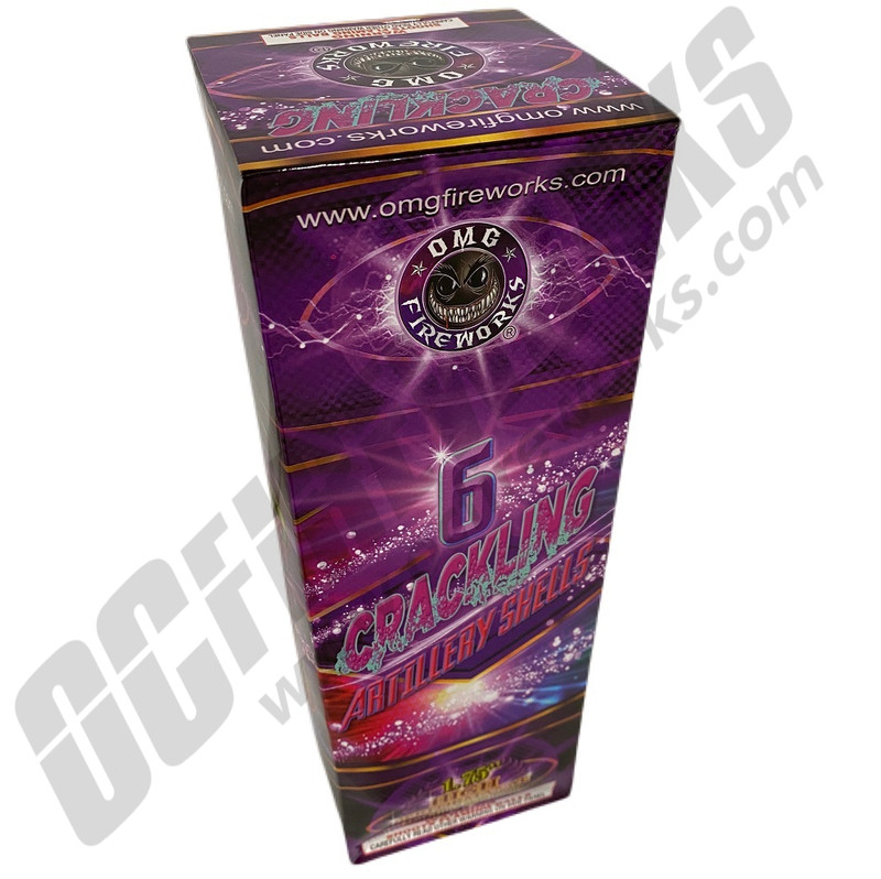 Wholesale Fireworks OMG Crackle Artillery Ball Shells Compact Case 12/6