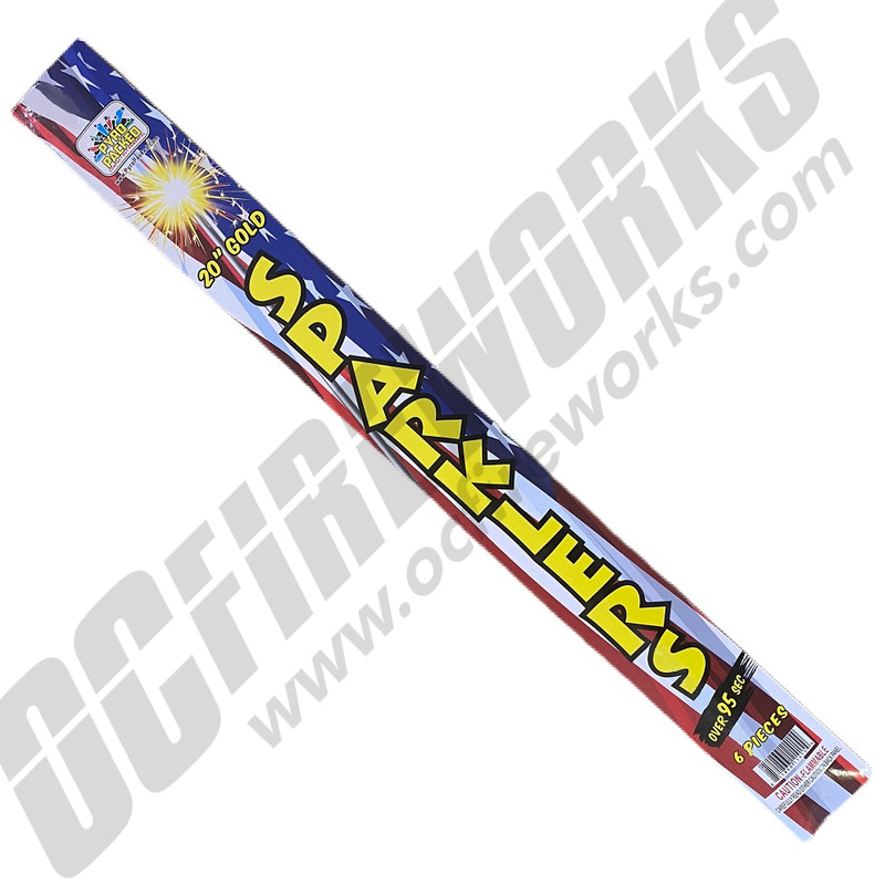 #20 Golden Electric Sparklers 6pk