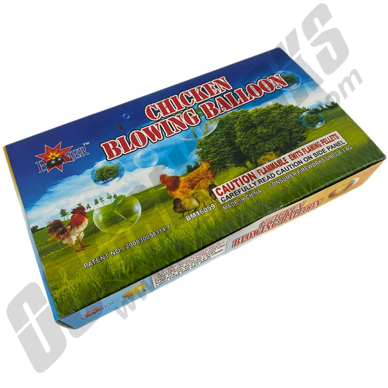 Wholesale Fireworks Chicken Blowing Balloon Case 24/12