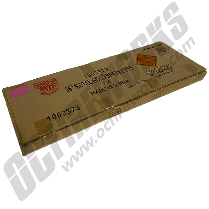 Wholesale Fireworks 36" Gold Sparklers Case 52/4