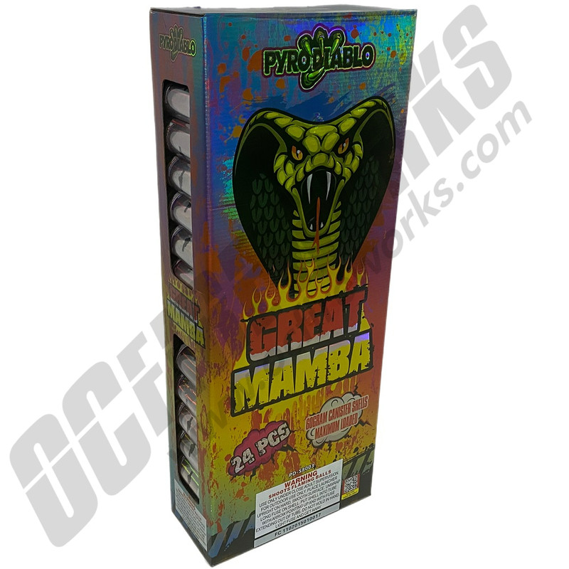 Wholesale Fireworks Great Mamba Canister Shell Kit Case 4/24