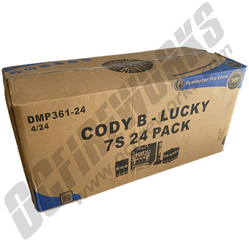 Wholesale Fireworks Cody B Pyrotechnics Lucky 7s Canister Shells Case 4/24