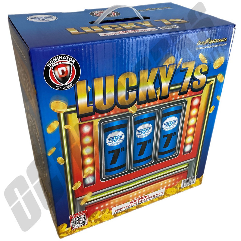 Wholesale Fireworks Cody B Pyrotechnics Lucky 7s Canister Shells Case 4/24