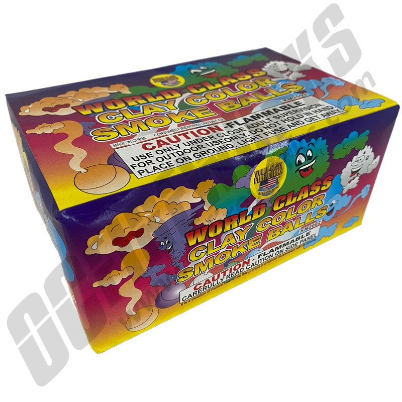 Clay Color WC Smoke Balls Counter Display Box 6/12