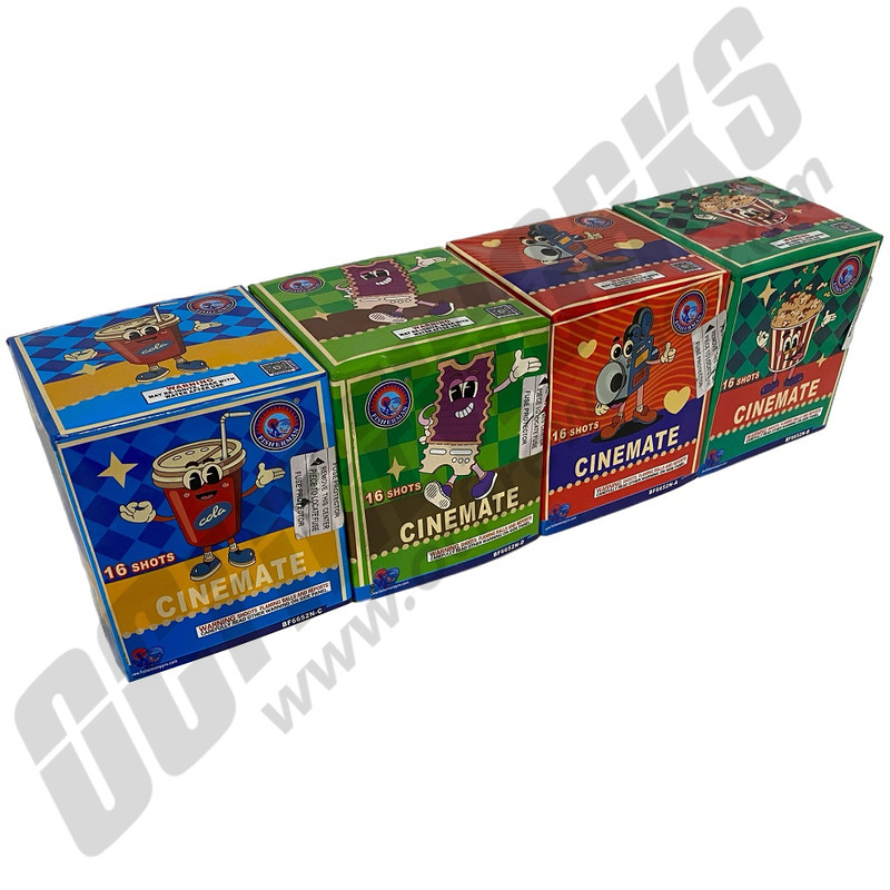Buy Fireworks Online | Cinemate 64 Shots 200 Gram Assortment 4pk