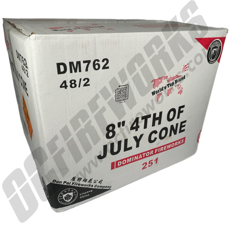 Wholesale Fireworks 4th Of July 8 Inch Cone Fountain Case 48/2