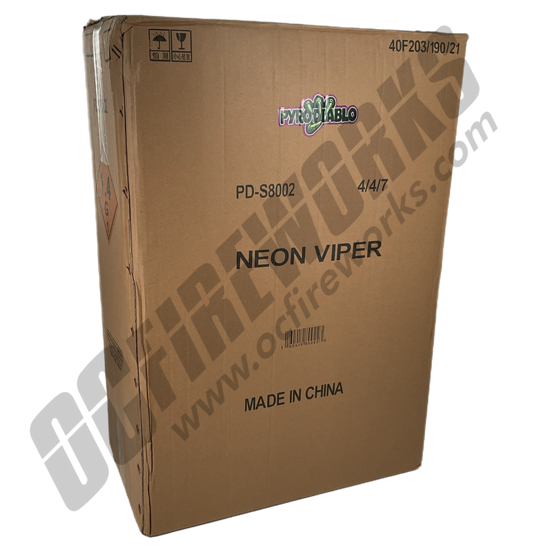 Wholesale Fireworks Neon Viper 28ct Shell Kit Case 4/28