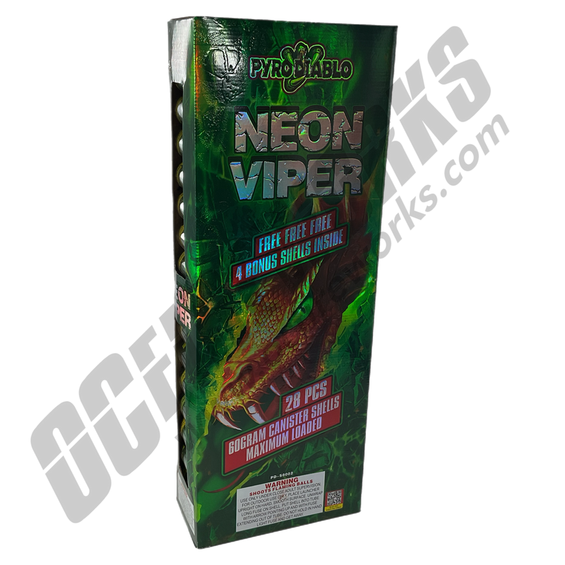 Wholesale Fireworks Neon Viper 28ct Shell Kit Case 4/28