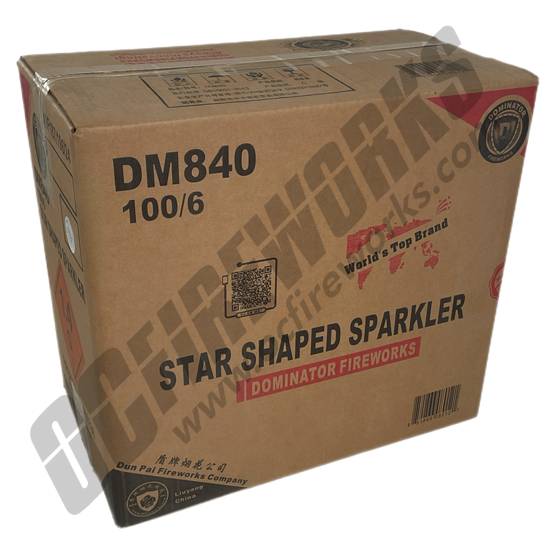 Wholesale Fireworks Star Shaped Sparkler Case 100/6