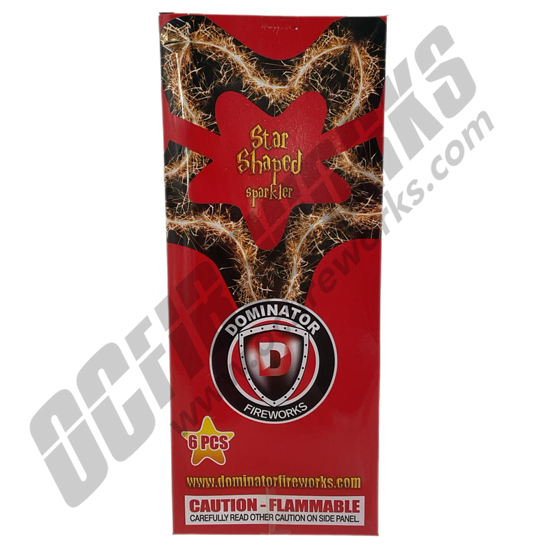 Star Shaped Sparkler 6pk