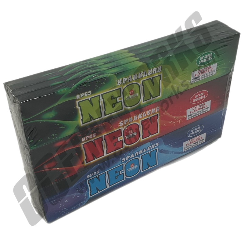 Wholesale Fireworks 10 Inch Neon Sparklers Case 24/12/8