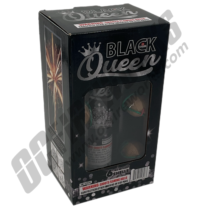 Wholesale Fireworks Black Queen Canister Shells Case 24/6