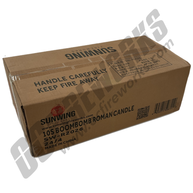 Wholesale Fireworks Boombomb 10 Ball Roman Candle Case 24/4